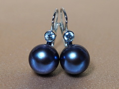 Náušnice černé perly a zirkony DS222WFE-B Perlové náušnice riečne perly DS222WFE-B_1.JPG DS222WFE-B