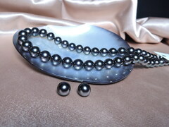 Náhrdelník a náušnice z tahitských perel Aurora peacock TPS023666 Perlový náhrdelník Aurora PEACOCK 8,3-10,5mm 2.jpg TPS023666