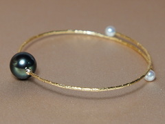 Perlový náramek s pravou tahitskou perlou AA+ a 18K zlatem TB18KAA+ZY Perlový náramok TB18KAA+ZY.1.JPG TB18KAA+ZY
