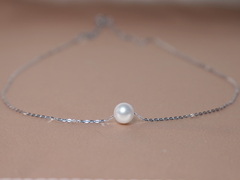 Stříbrný řetízek s pravou říční perlou 9mm RP777wM Strieborná retiazka s pravou riečnou perlou RP777wM-1.JPG RP777wM