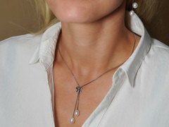 Stříbrný náhrdelník s perlami PN222B Strieborný náhrdelník s pravými perlami PN222B.4.JPG PN222B