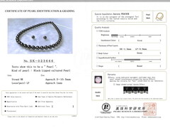 Náhrdelník a náušnice z tahitských perel Aurora peacock TPS023666 Tahitské perly Aurora PEACOCK 8,3-10,5mm.jpg TPS023666