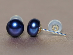 14K zlaté napichovací perlové náušnice BSE14YG Zlaté napichovacie perlové náušnice BSE14YG.2.JPG BSE14YG