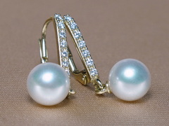 Zlaté náušnice 14K akoya perly AAA BC024YE-A Zlaté náušnice akoya perly BC024YE-A-1.JPG BC024YE-A