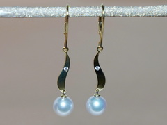 Perlové šperky BC04YS-W Zlaté náušnice s perlami Južného Pacifiku BC04YE-W.JPG BC04YS-W