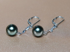 Zlaté šperky 14K s tahitskými perlami AAA TASET300C Zlaté náušnice s pravou tahitskou perlou TE400AAAC.JPG TASET300C
