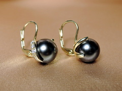 Zlaté náušnice 14K s tahitskými perlami BC05YE-T Zlaté náušnice s tahitskou perlou BC05YE-T_1.JPG BC05YE-T