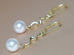 Perlové náušnice SSWE003B Zlaté náušnice z perál Južného Pacifiku SSWE003B.JPG SSWE003B
