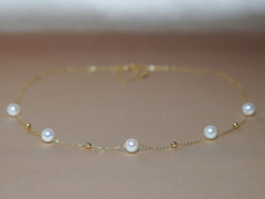 Zlatý náhrdelník 18K s pravými sladkovodními perlami PN888SP Zlatý náhrdelník 18K s pravými perlami PN888SP.1.JPG PN888SP