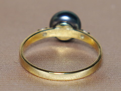 Zlatý prsten 14K s černou říční perlou BC027YBR-B Zlatý prsteň 14K s čiernou sladkovodnou perlu BC027YBR-B.3.JPG BC027YBR-B