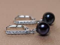 Perlové náušnice černé sladkovodní perly BC024SE-B strieborné perlove-nausnice-bc024wfe-b.JPG BC024SE-B