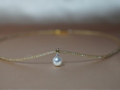 Přívěsek s pravou říční perlou BC025YFP-W zlatý prívesok s perlou na mesh retiazke BC025MCH.JPG BC025YFP-W